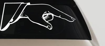 Pointing Hand Business Window Decal Sticker Car Truck Vinyl Sign