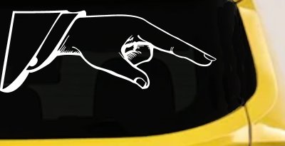 Pointing Hand Business Window Decal Sticker Car Truck Vinyl Sign
