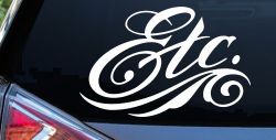 Ect. Swirly Business Window Lettering Sign Car or Truck Window Decal Sticker