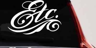 Swirly Business Window Decal Sticker for Car Truck or Storefront