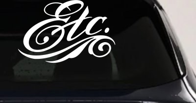 Swirly Business Window Decal Sticker for Car Truck or Storefront