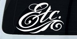 Ect. Swirly Business Window Lettering Sign Car or Truck Window Decal Sticker
