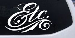 Ect. Swirly Business Window Lettering Sign Car or Truck Window Decal Sticker
