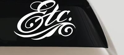 Swirly Business Window Decal Sticker for Car Truck or Storefront