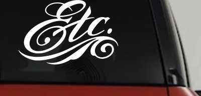Swirly Business Window Decal Sticker for Car Truck or Storefront