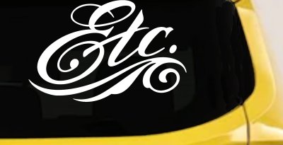 Swirly Business Window Decal Sticker for Car Truck or Storefront