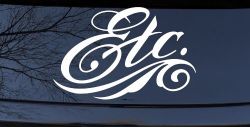Ect. Swirly Business Window Lettering Sign Car or Truck Window Decal Sticker