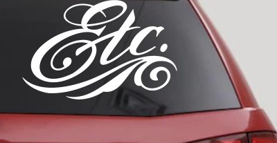 Swirly Business Window Decal Sticker for Car Truck or Storefront