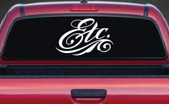 Ect. Swirly Business Window Lettering Sign Car or Truck Window Decal Sticker