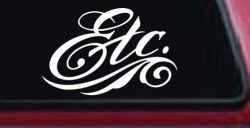 Ect. Swirly Business Window Lettering Sign Car or Truck Window Decal Sticker