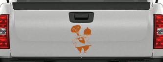 Italian Chef with Platter Business Window Lettering Sign Car or Truck Window Decal Sticker (Nut Brown)