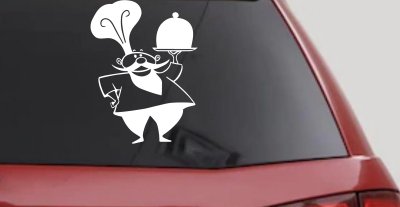Italian Chef Platter Window Decal Sticker Business Car Truck Vinyl