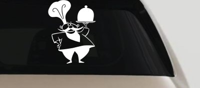 Italian Chef Platter Window Decal Sticker Business Car Truck Vinyl