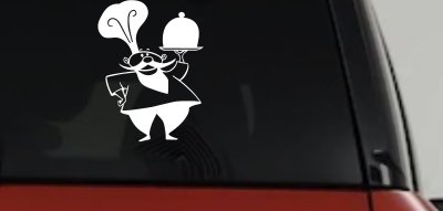 Italian Chef Platter Window Decal Sticker Business Car Truck Vinyl