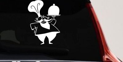 Italian Chef Platter Window Decal Sticker Business Car Truck Vinyl