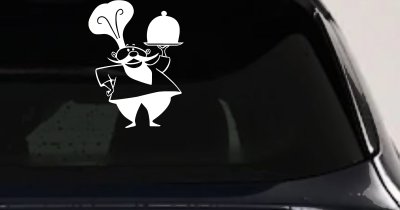 Italian Chef Platter Window Decal Sticker Business Car Truck Vinyl