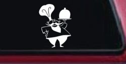 Italian Chef with Platter Business Window Lettering Sign Car or Truck Window Decal Sticker