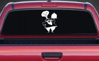 Italian Chef with Platter Business Window Lettering Sign Car or Truck Window Decal Sticker