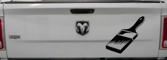 Painter Paint Brush Business Car or Truck Window Decal Sticker (Matte Black)