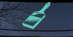 Painter Paint Brush Business Car or Truck Window Decal Sticker (Mint)