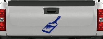 Painter Paint Brush Business Car or Truck Window Decal Sticker (Navy)