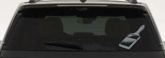 Painter Paint Brush Business Car or Truck Window Decal Sticker (Telegrey)