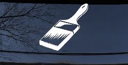 Painter Paint Brush Business Car or Truck Window Decal Sticker