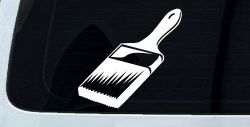 Painter Paint Brush Business Car or Truck Window Decal Sticker