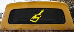 Painter Paint Brush Business Car or Truck Window Decal Sticker (Yellow)