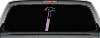 Builder Carpenter Contractor Hammer Business Window Lettering Sign Car or Truck Window Decal Sticker (Lilac)