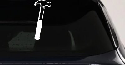 Builder Carpenter Contractor Hammer Vinyl Decal Truck Car Window Sticker
