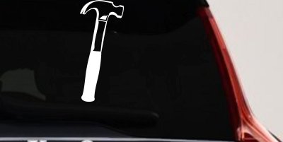 Builder Carpenter Contractor Hammer Vinyl Decal Truck Car Window Sticker
