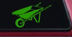 Contractor Landscape Wheelbarrow  Business Window Lettering Sign Car or Truck Window Decal Sticker (Lime)