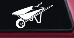 Contractor Landscape Wheelbarrow  Business Window Lettering Sign Car or Truck Window Decal Sticker