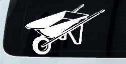 Contractor Landscape Wheelbarrow  Business Window Lettering Sign Car or Truck Window Decal Sticker