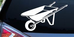 Contractor Landscape Wheelbarrow  Business Window Lettering Sign Car or Truck Window Decal Sticker