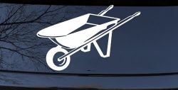 Contractor Landscape Wheelbarrow  Business Window Lettering Sign Car or Truck Window Decal Sticker