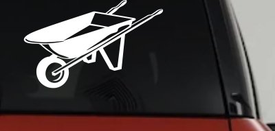 Landscape Contractor Wheelbarrow Vinyl Decal Business Window Truck Sticker