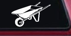 Contractor Landscape Wheelbarrow  Business Window Lettering Sign Car or Truck Window Decal Sticker