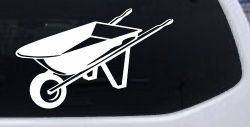 Contractor Landscape Wheelbarrow  Business Window Lettering Sign Car or Truck Window Decal Sticker