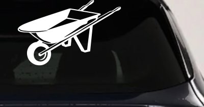 Landscape Contractor Wheelbarrow Vinyl Decal Business Window Truck Sticker