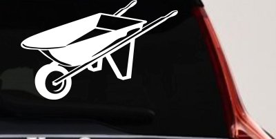 Landscape Contractor Wheelbarrow Vinyl Decal Business Window Truck Sticker