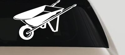 Landscape Contractor Wheelbarrow Vinyl Decal Business Window Truck Sticker