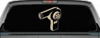 Hair Dryer Decal Cosmetology Business Windows Trucks Cars Vinyl Sticker (Desert Sand)