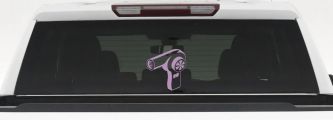 Hair Dryer Decal Cosmetology Business Windows Trucks Cars Vinyl Sticker (Lilac)