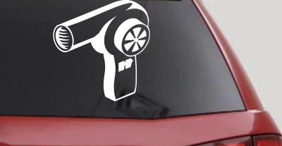 Hair Dryer Decal Cosmetology Business Windows Trucks Cars Vinyl Sticker