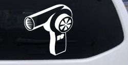Cosmetology Hair Dryer Window Lettering Business Car or Truck Window Decal Sticker