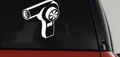 Hair Dryer Decal Cosmetology Business Windows Trucks Cars Vinyl Sticker