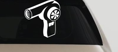 Hair Dryer Decal Cosmetology Business Windows Trucks Cars Vinyl Sticker