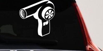 Hair Dryer Decal Cosmetology Business Windows Trucks Cars Vinyl Sticker